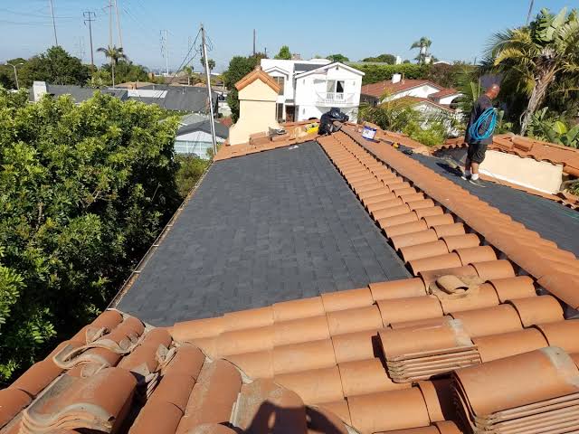 Tile roof comp-out for solar