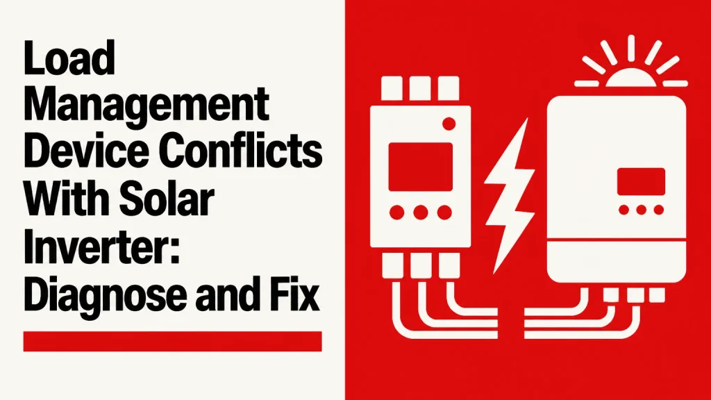 load management device conflicts with solar inverter