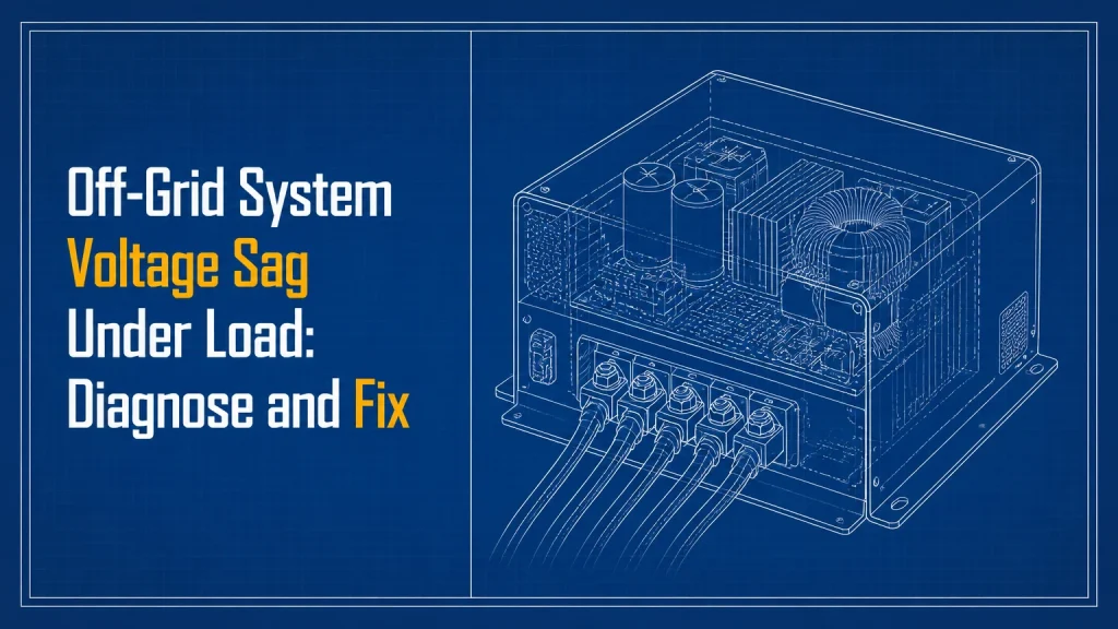 off grid system voltage sag under load