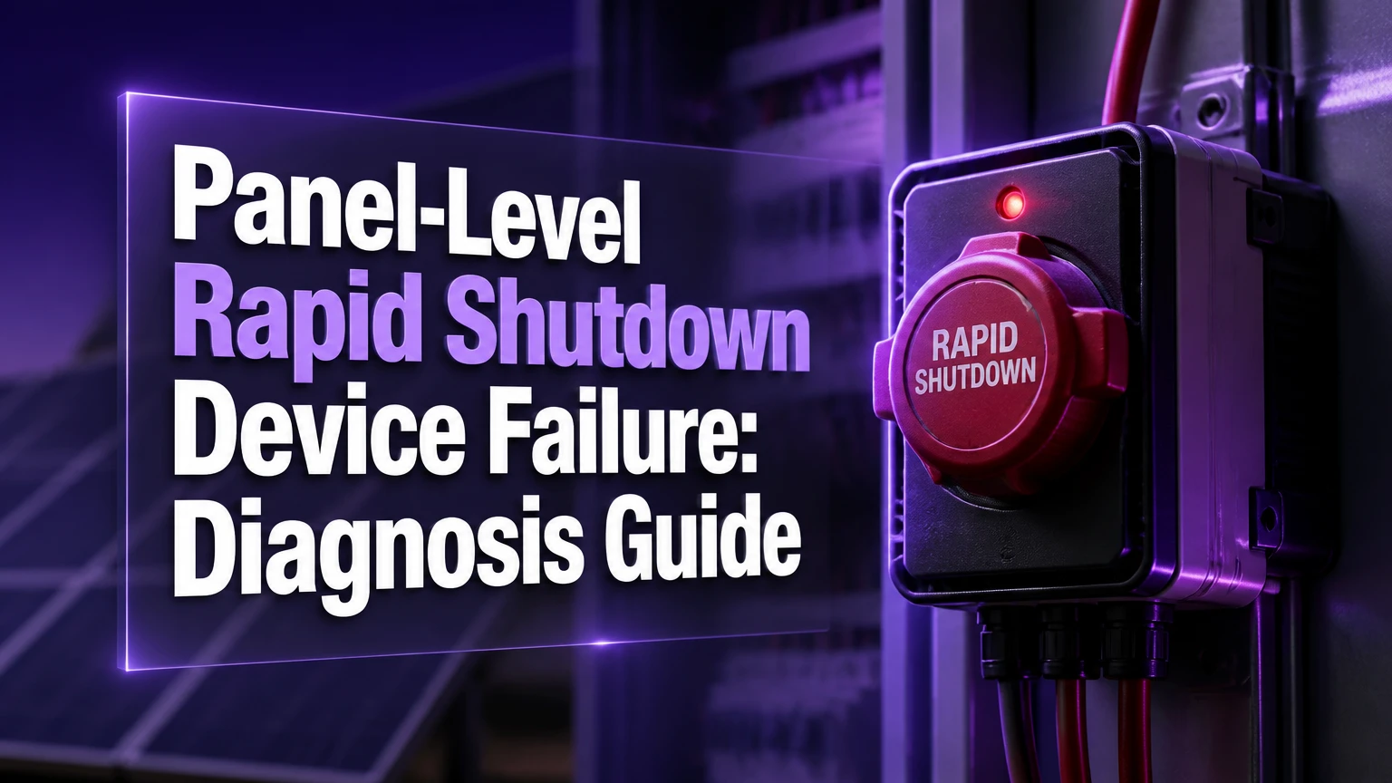 panel level rapid shutdown device failure