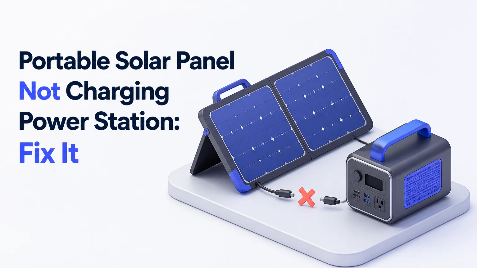 portable solar panel not charging power station