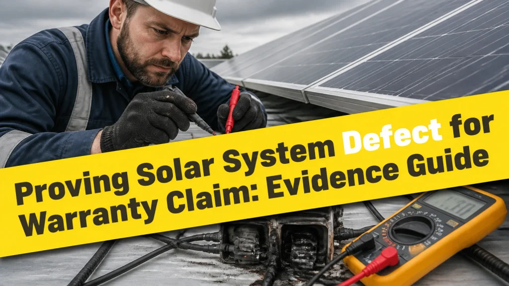 proving solar system defect for warranty claim