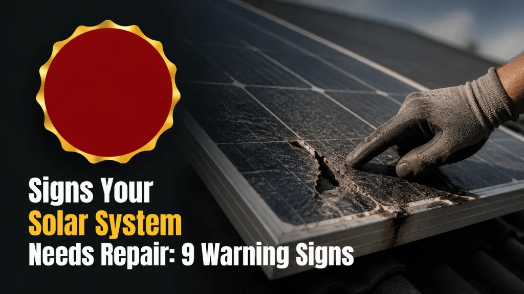 signs your solar system needs repair