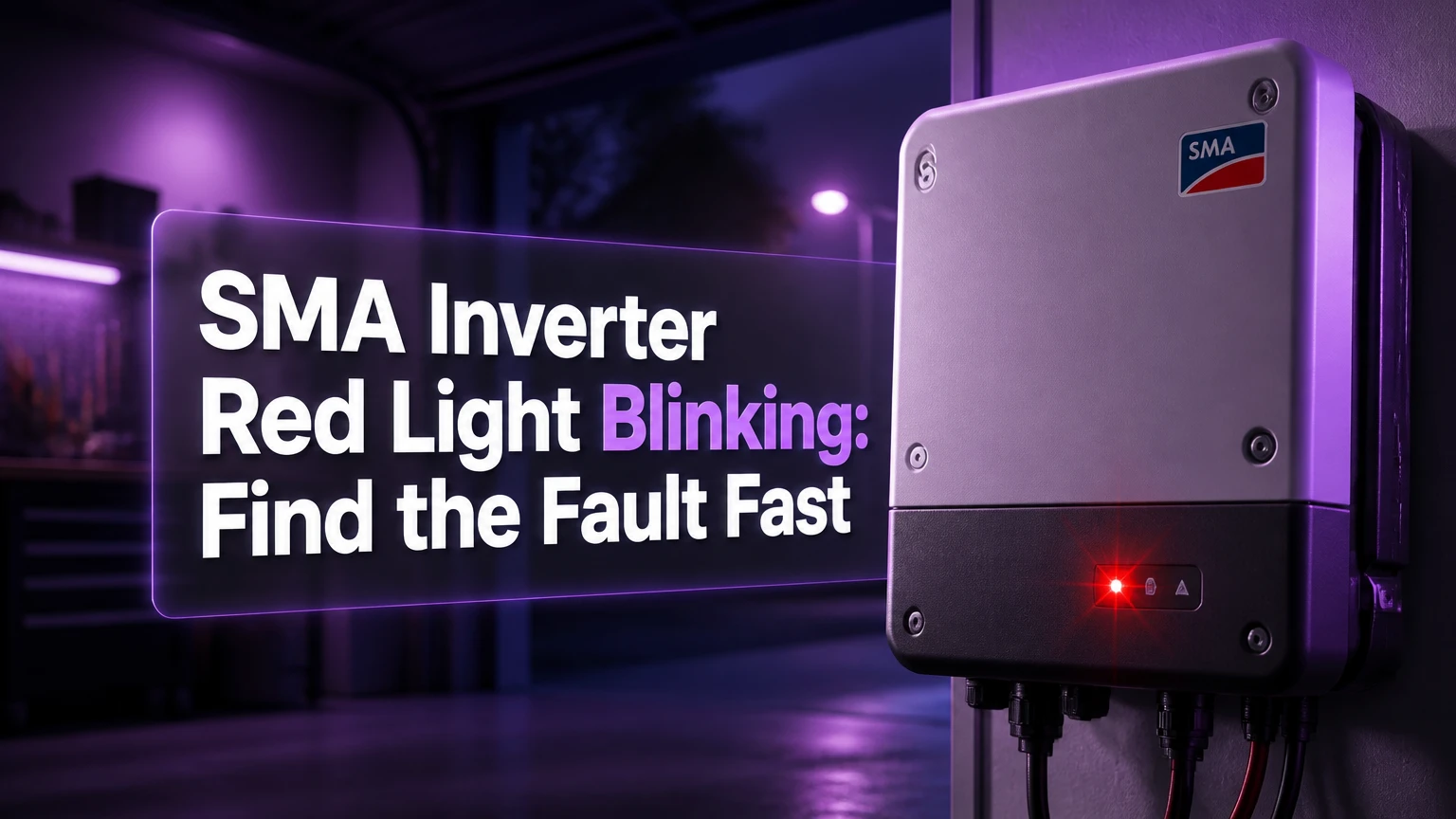 sma inverter red light blinking