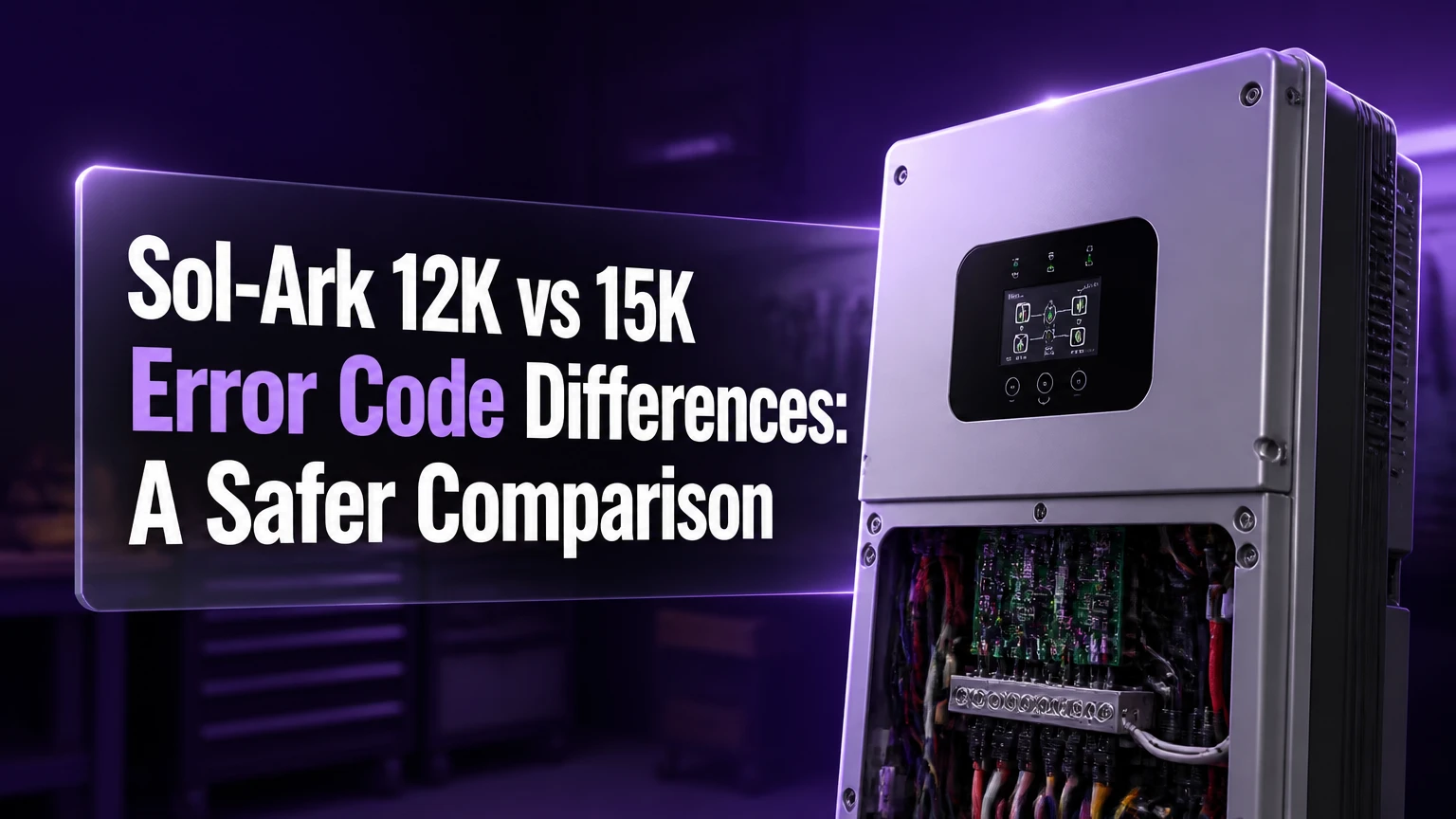 sol ark 12k vs 15k error code differences
