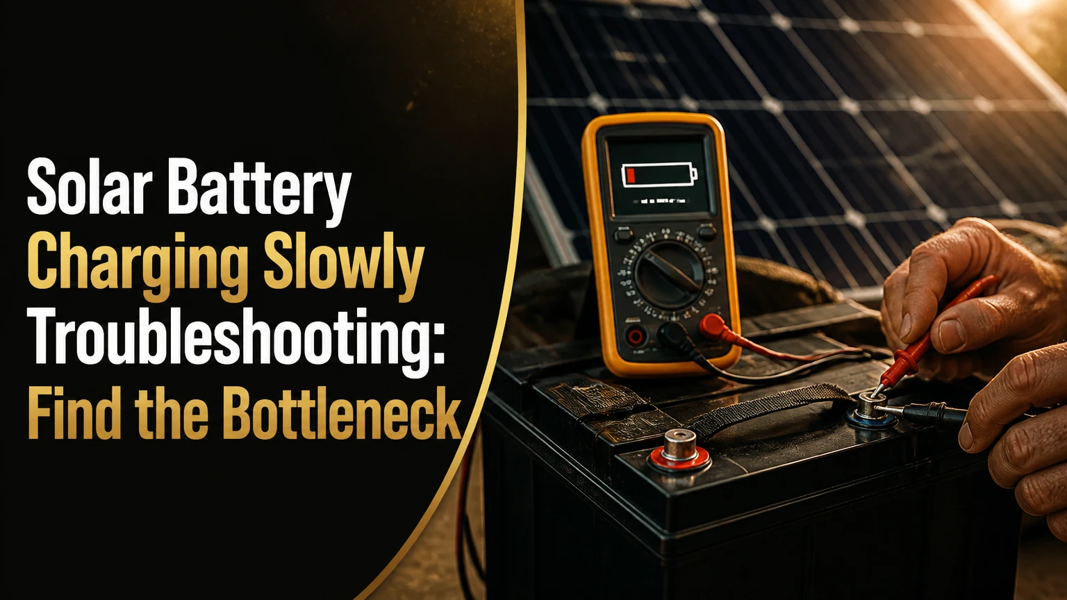 solar battery charging slowly troubleshooting