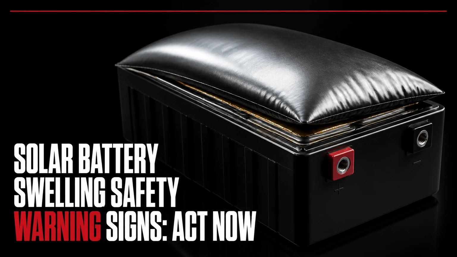 solar battery swelling safety warning signs