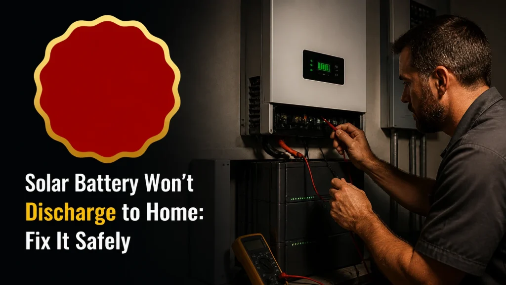solar battery wont discharge to home