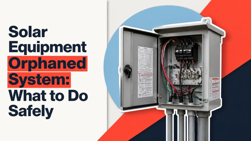 solar equipment orphaned system what to do