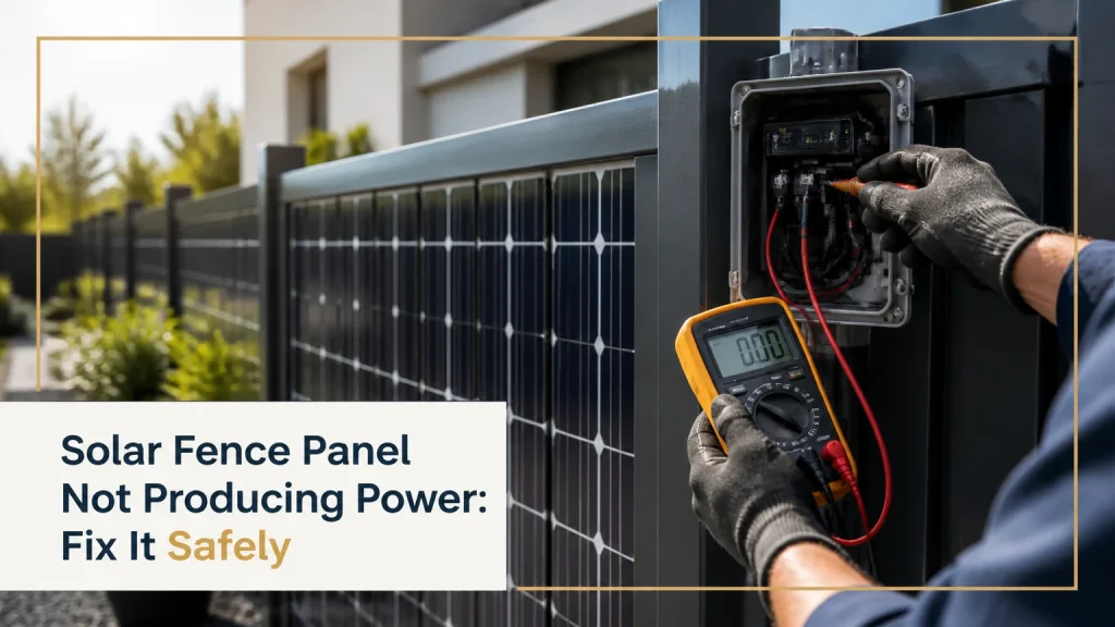 solar fence panel not producing power