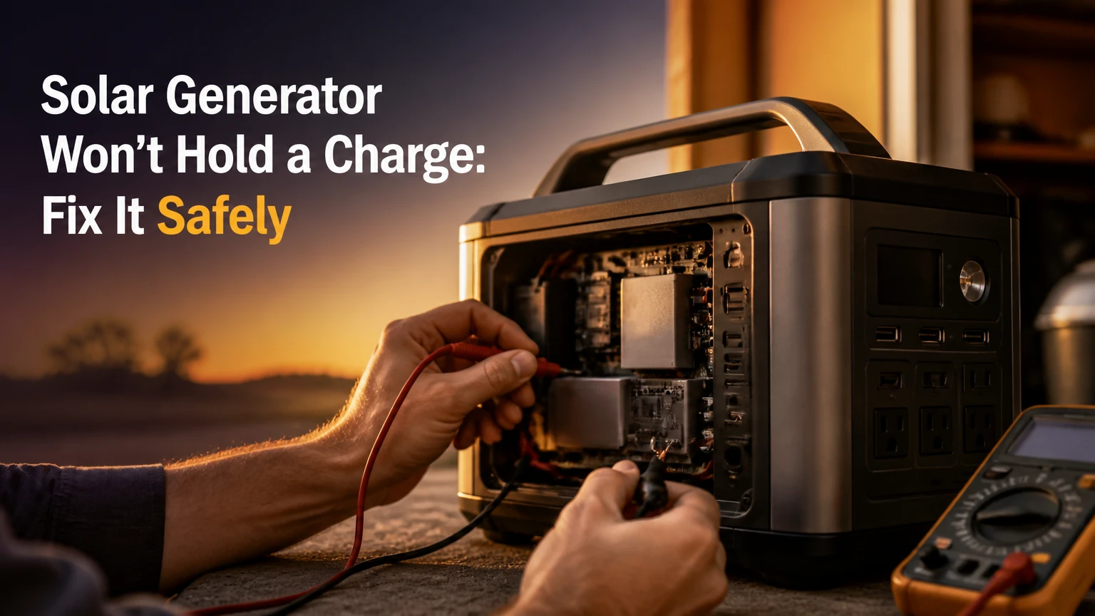 solar generator wont hold a charge