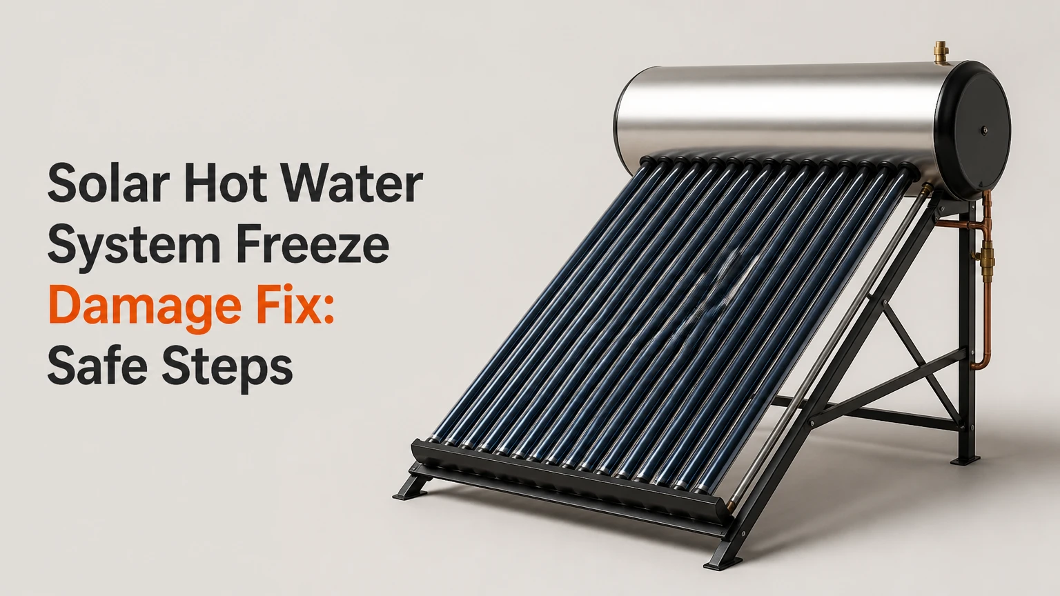 solar hot water system freeze damage fix