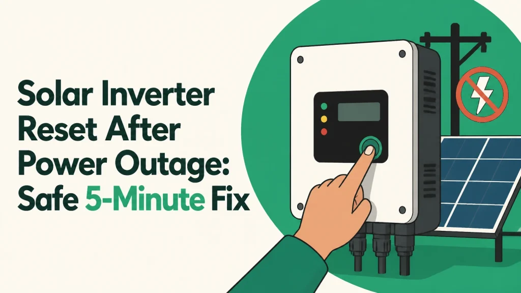 solar inverter reset after power outage