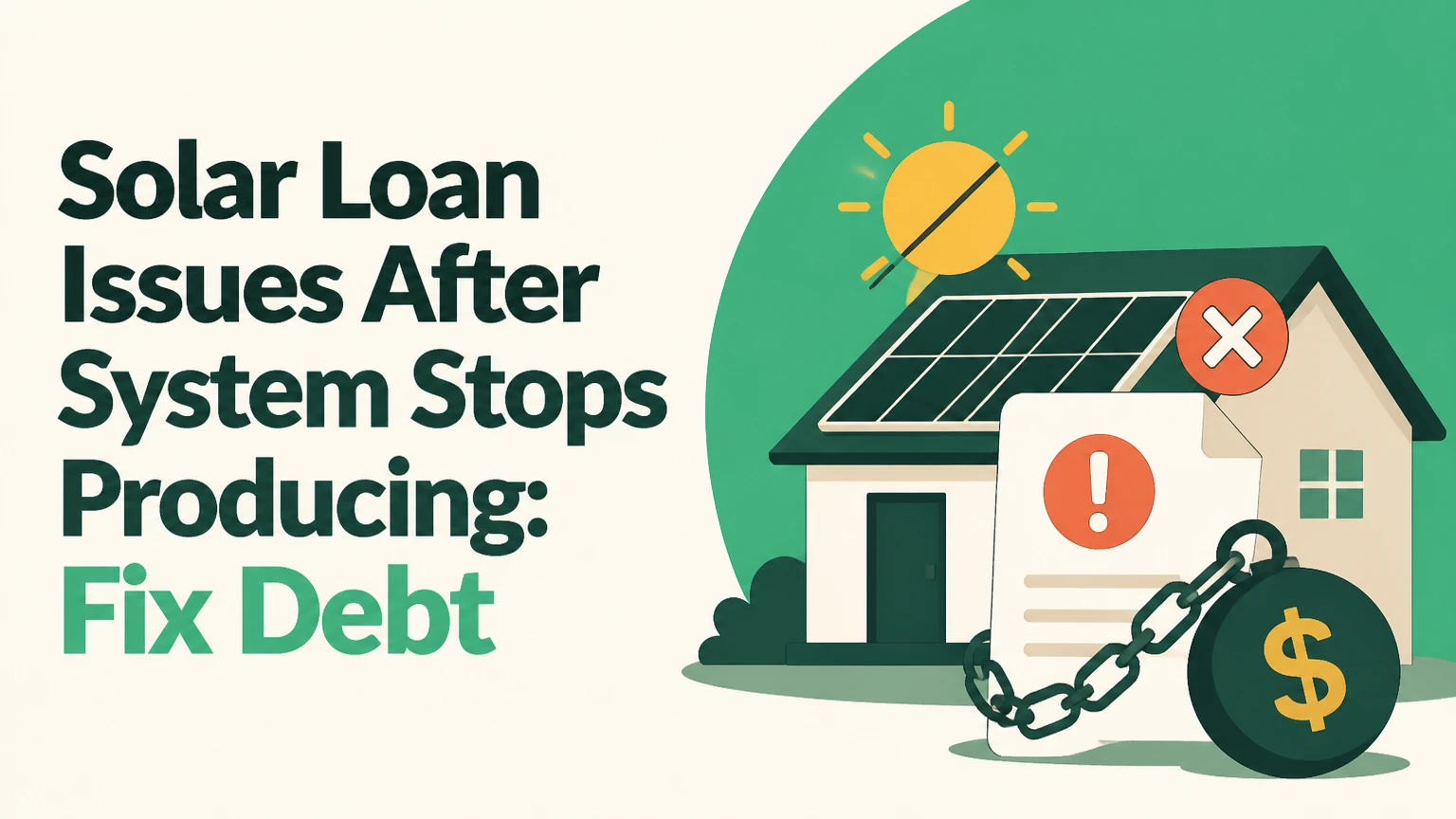 solar loan issues after system stops producing