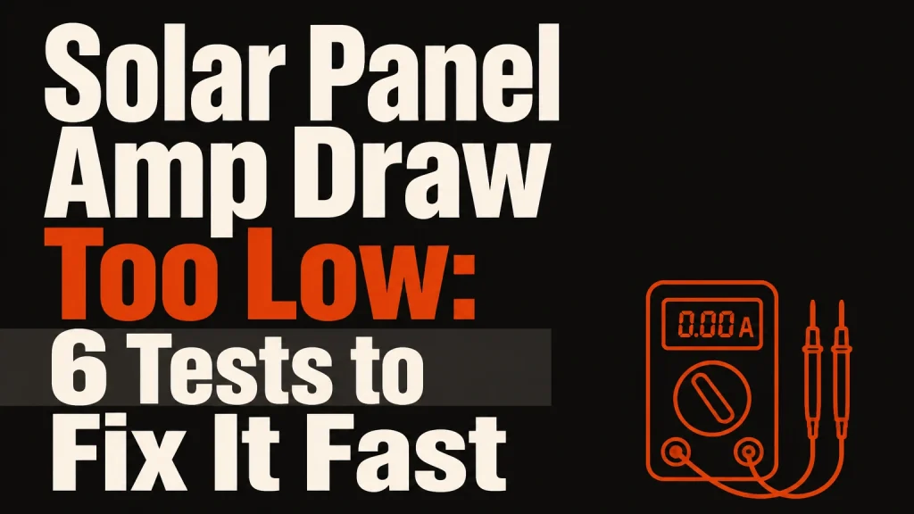 solar panel amp draw too low