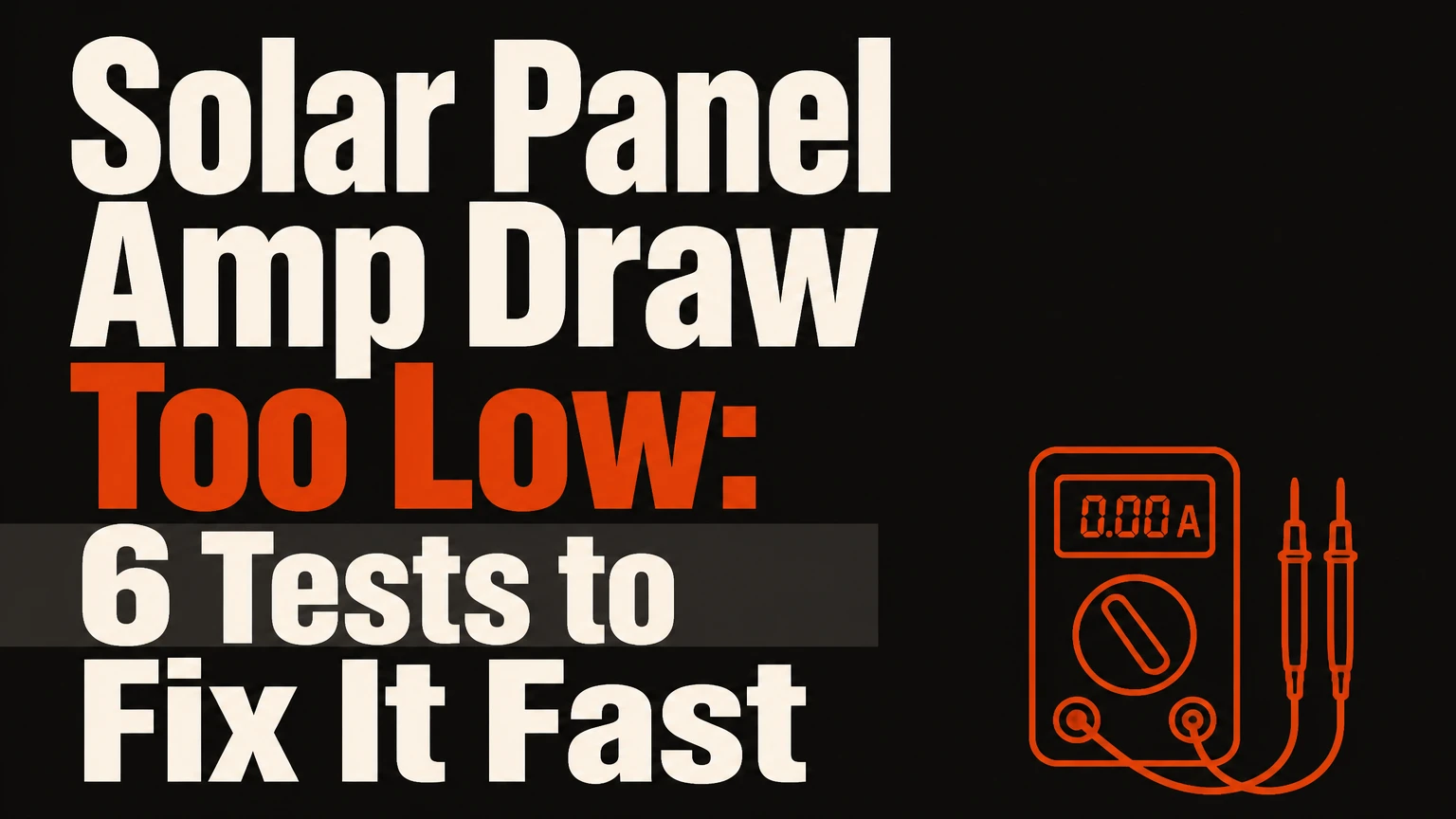 solar panel amp draw too low