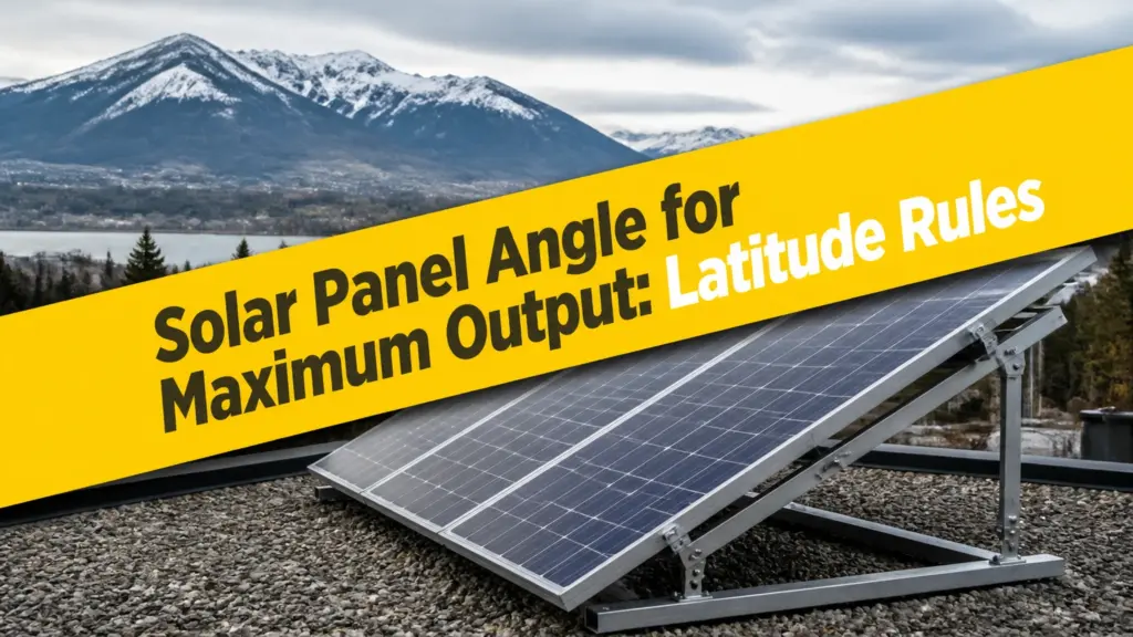 solar panel angle for maximum output