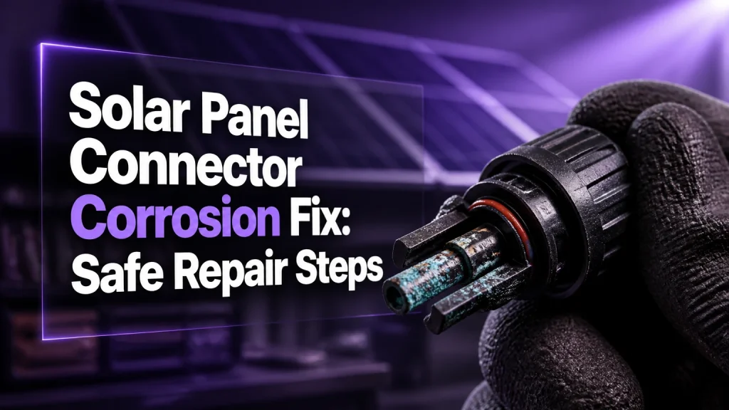 solar panel connector corrosion fix