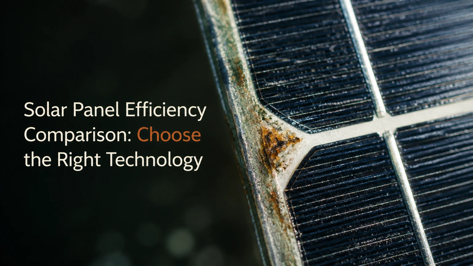 solar panel efficiency comparison