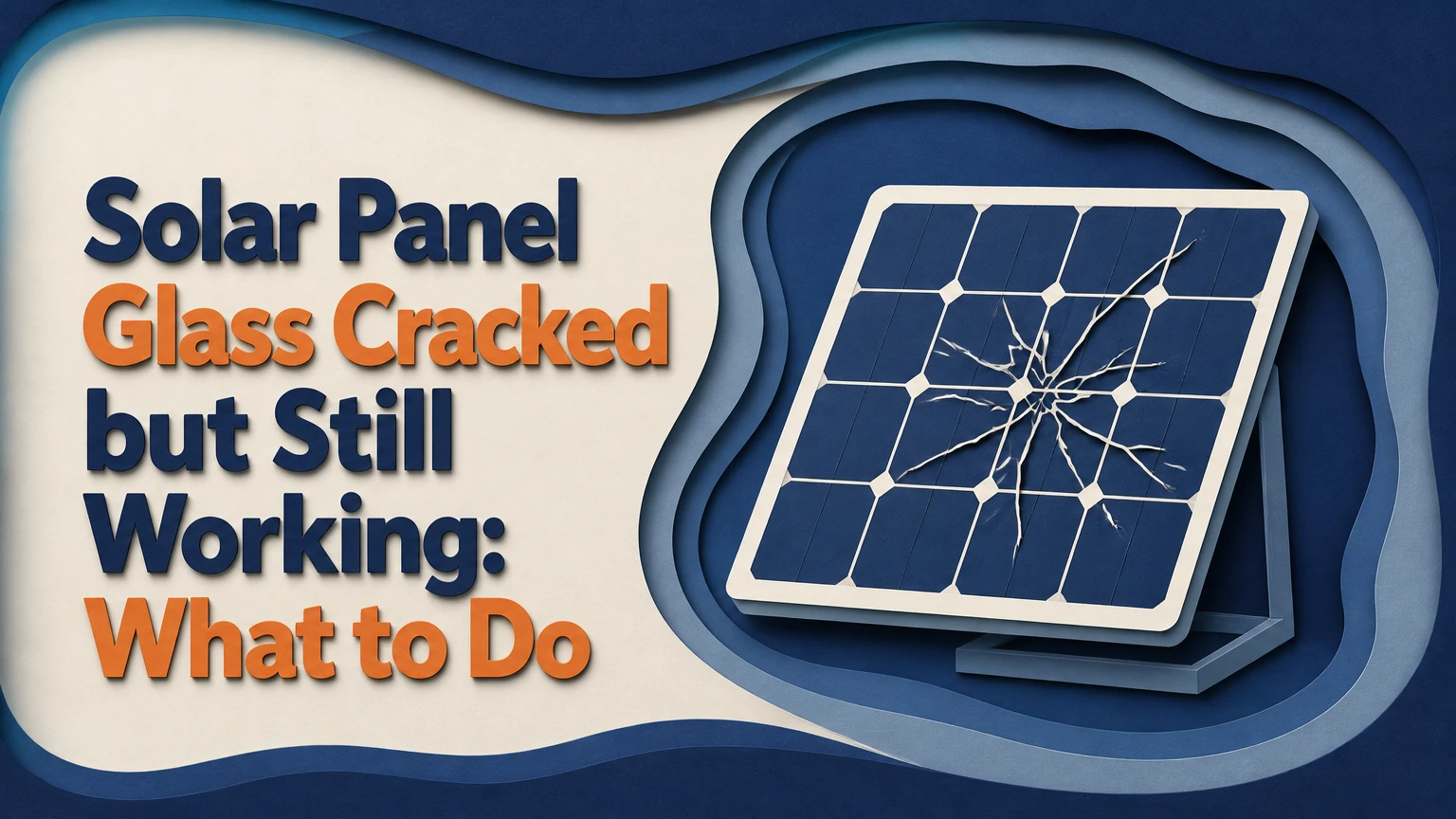 solar panel glass cracked but still working