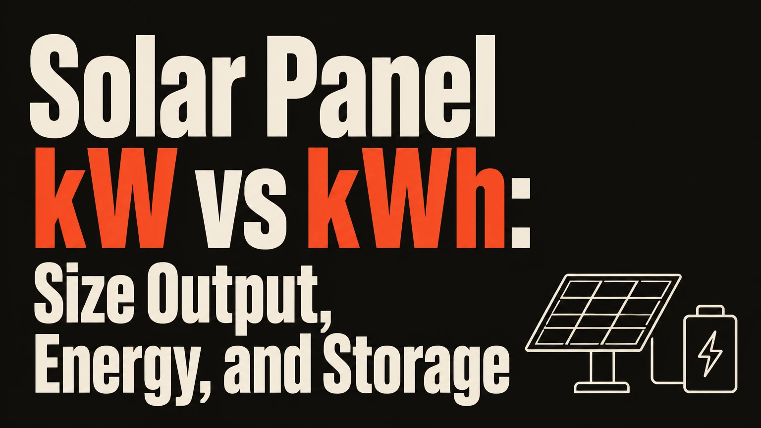solar panel kw vs kwh