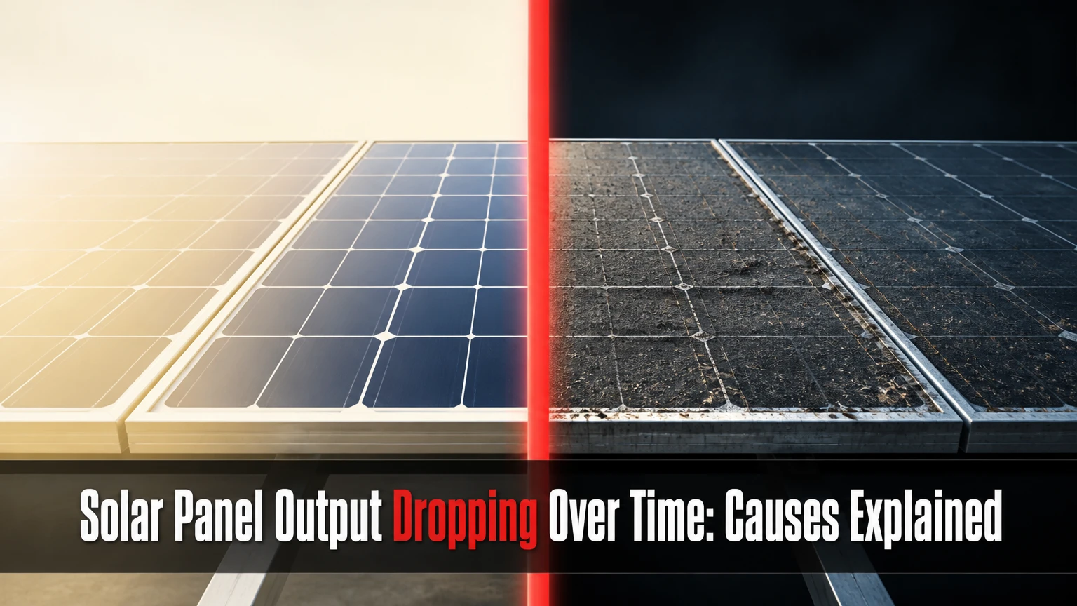 solar panel output dropping over time causes