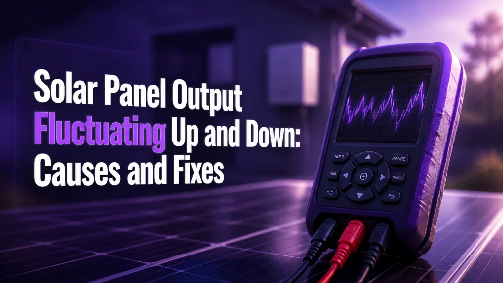 solar panel output fluctuating up and down