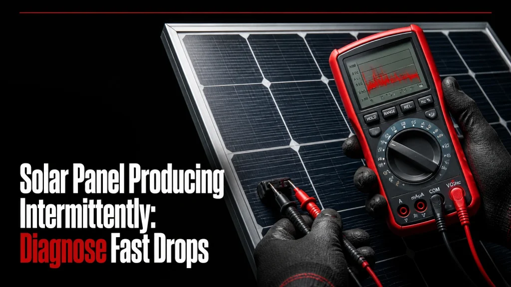 solar panel producing intermittently