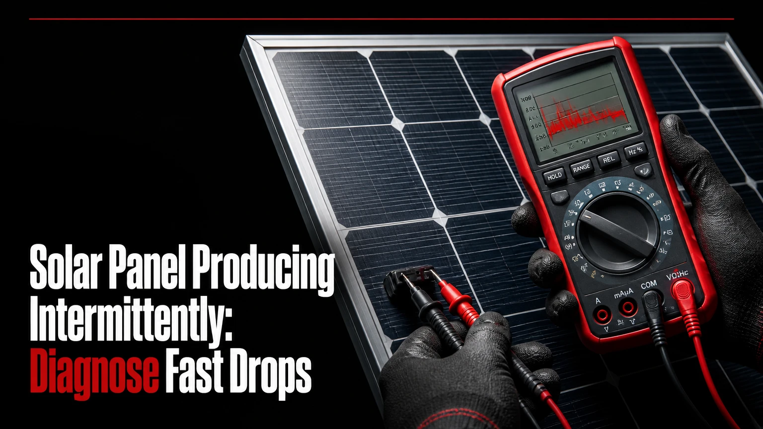 solar panel producing intermittently