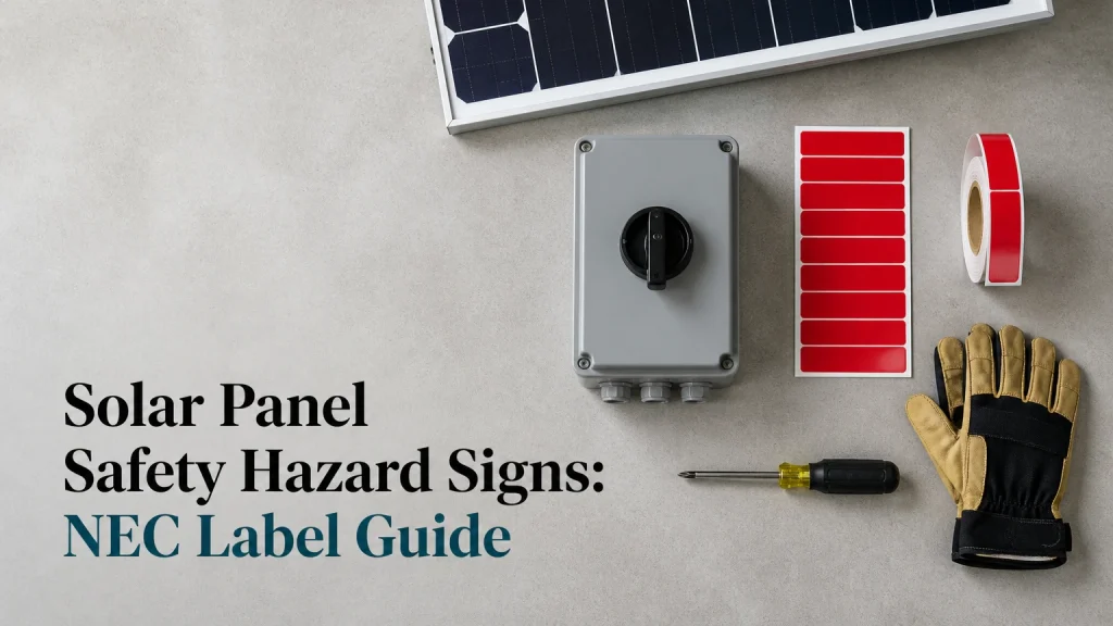 solar panel safety hazard signs