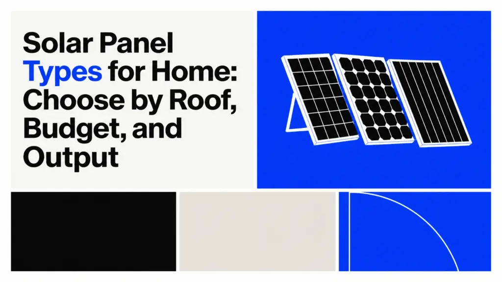 solar panel types for home