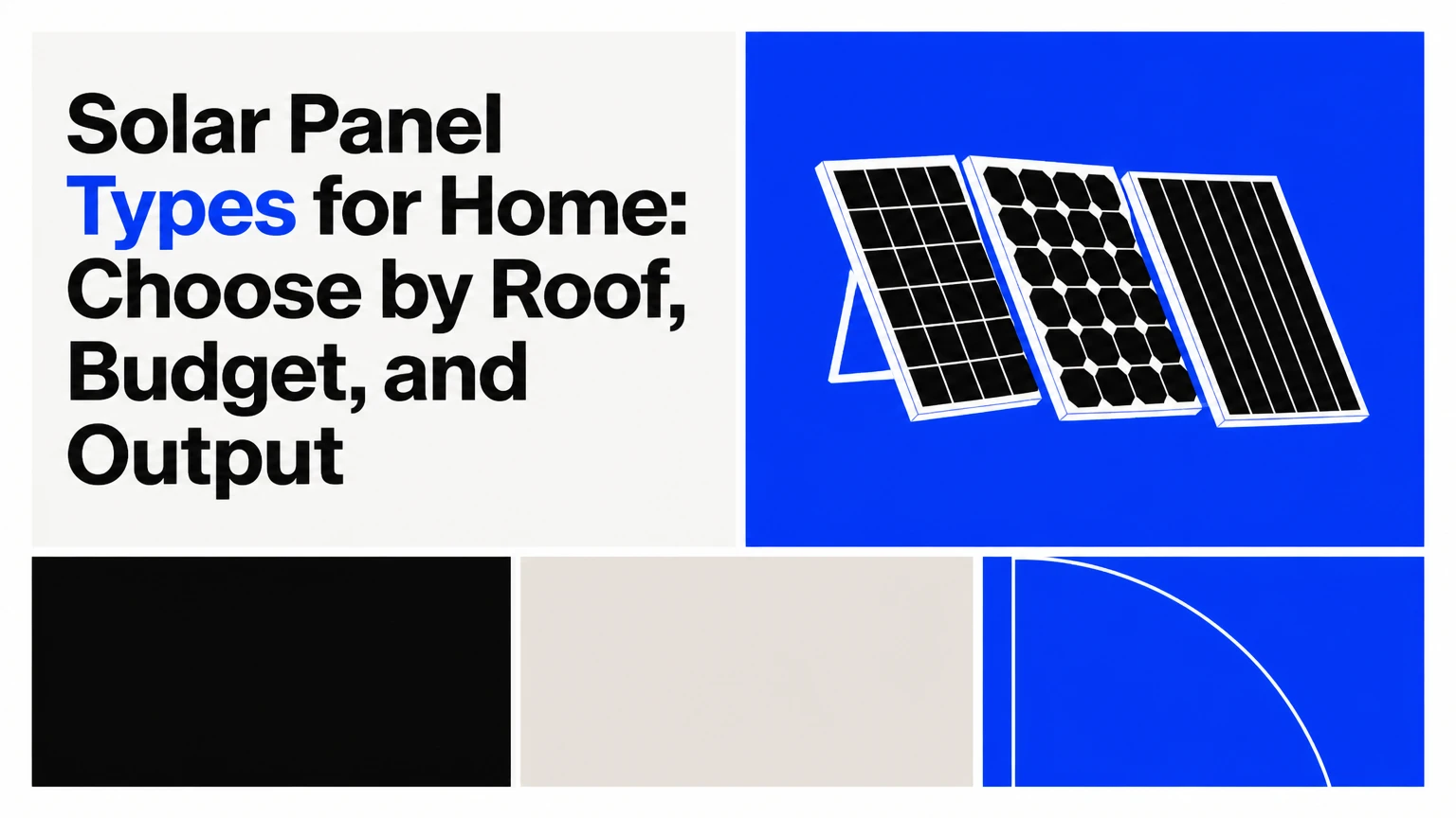 solar panel types for home