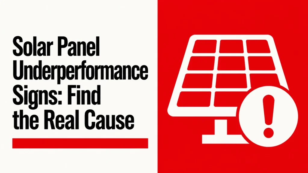 solar panel underperformance signs
