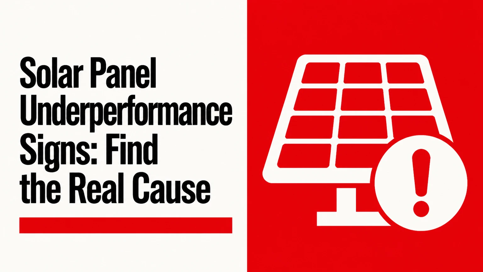 solar panel underperformance signs