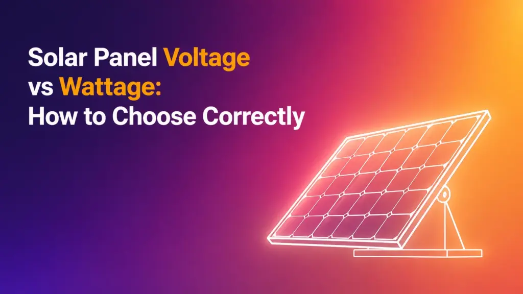 solar panel voltage vs wattage