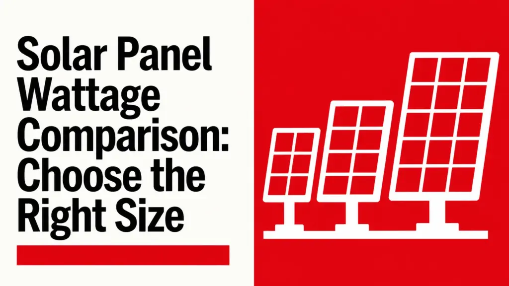 solar panel wattage comparison