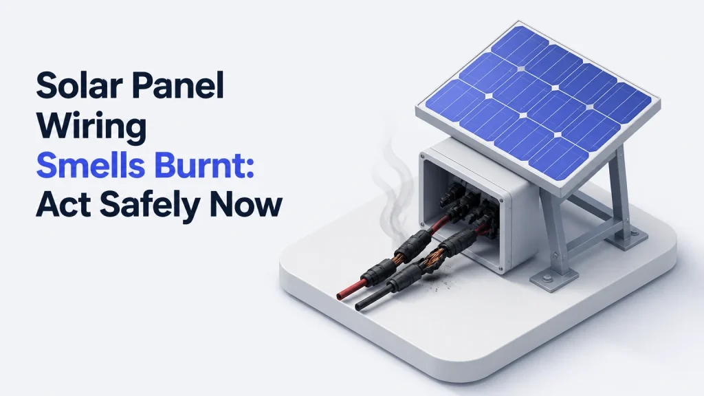solar panel wiring smells burnt