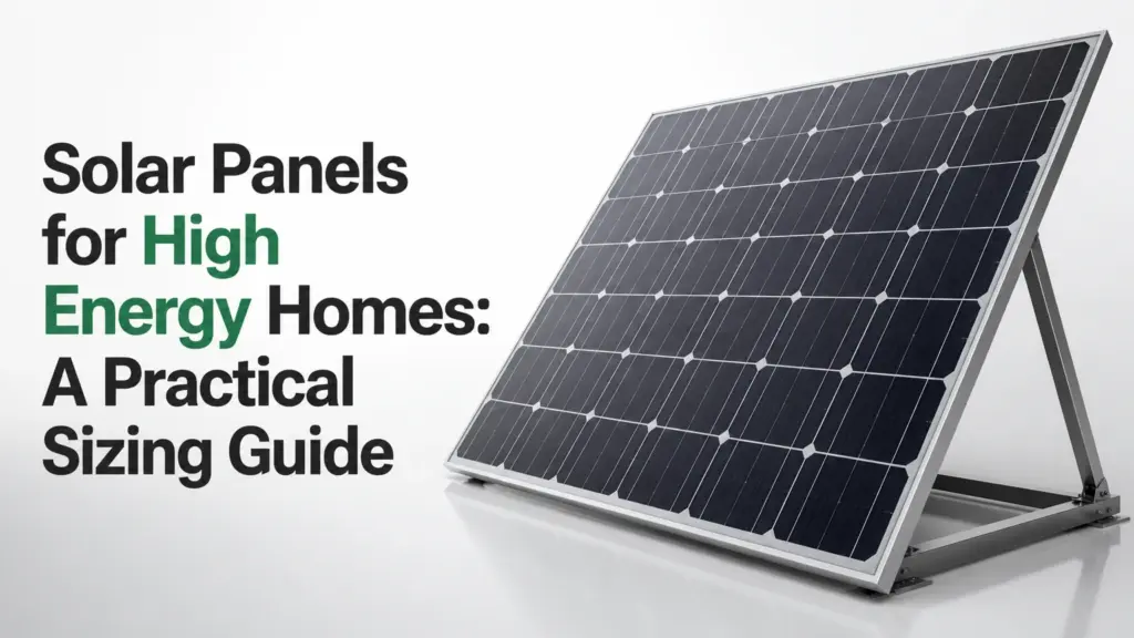 solar panels for high energy homes