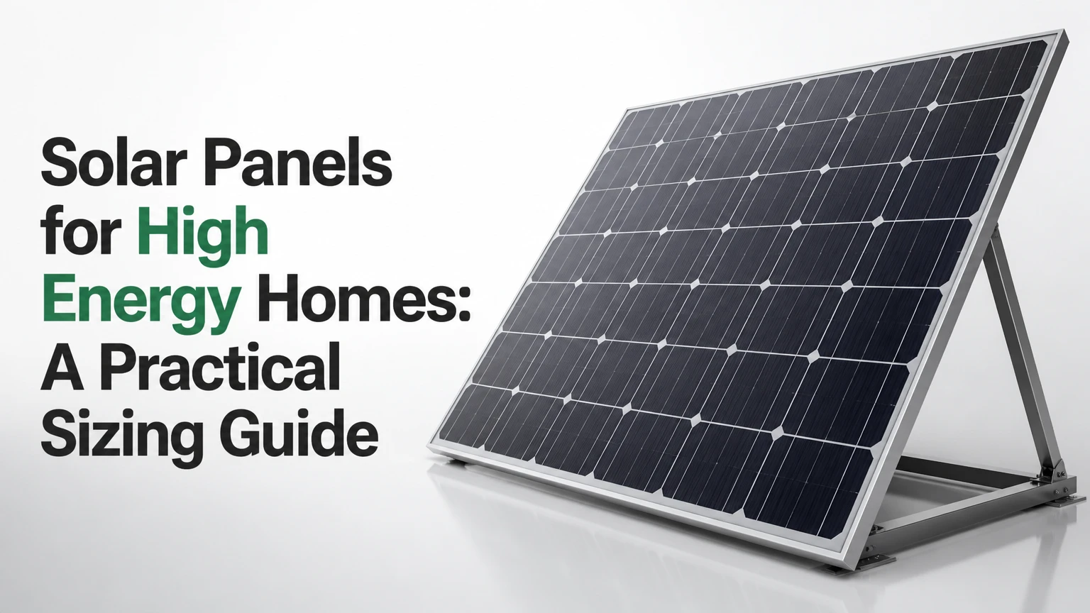 solar panels for high energy homes