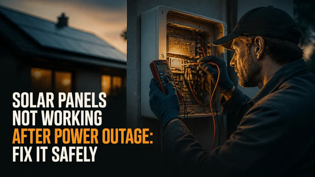 solar panels not working after power outage