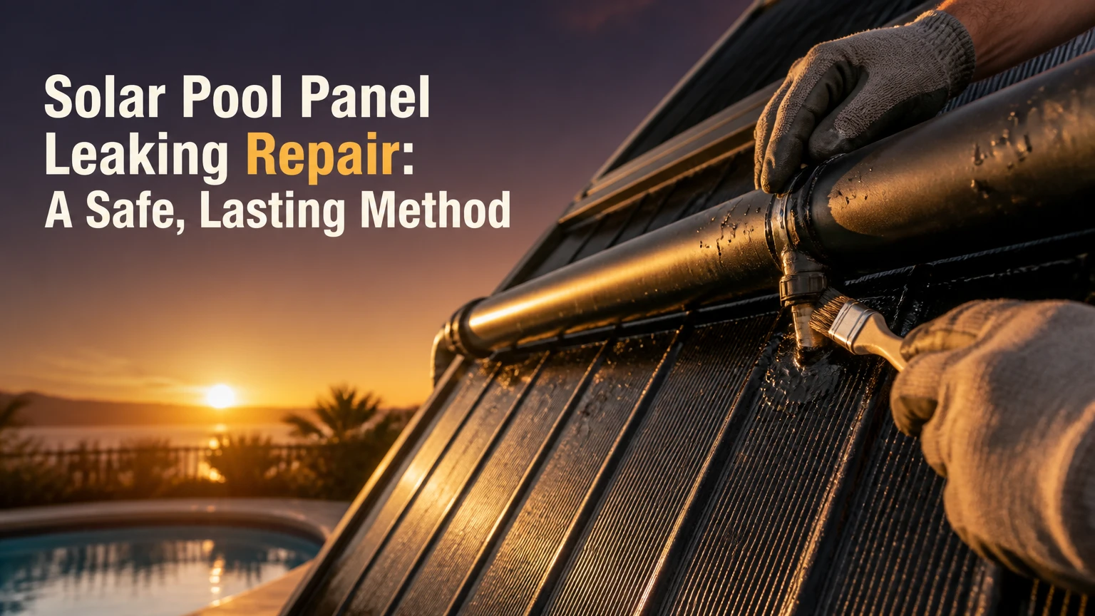 solar pool panel leaking repair