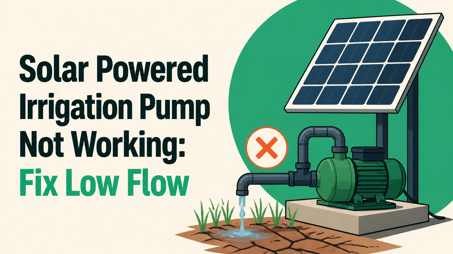 solar powered irrigation pump not working
