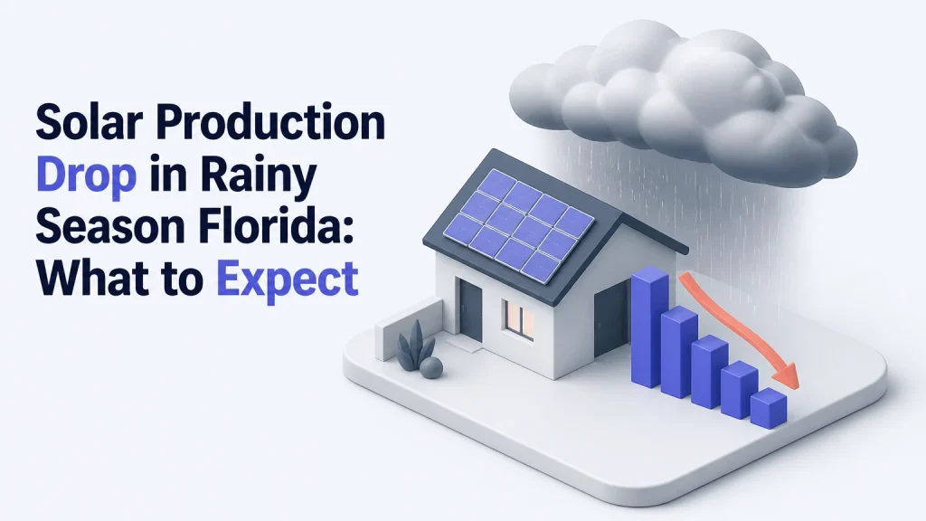 solar production drop in rainy season florida