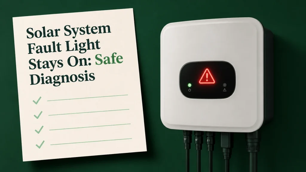 solar system fault light stays on
