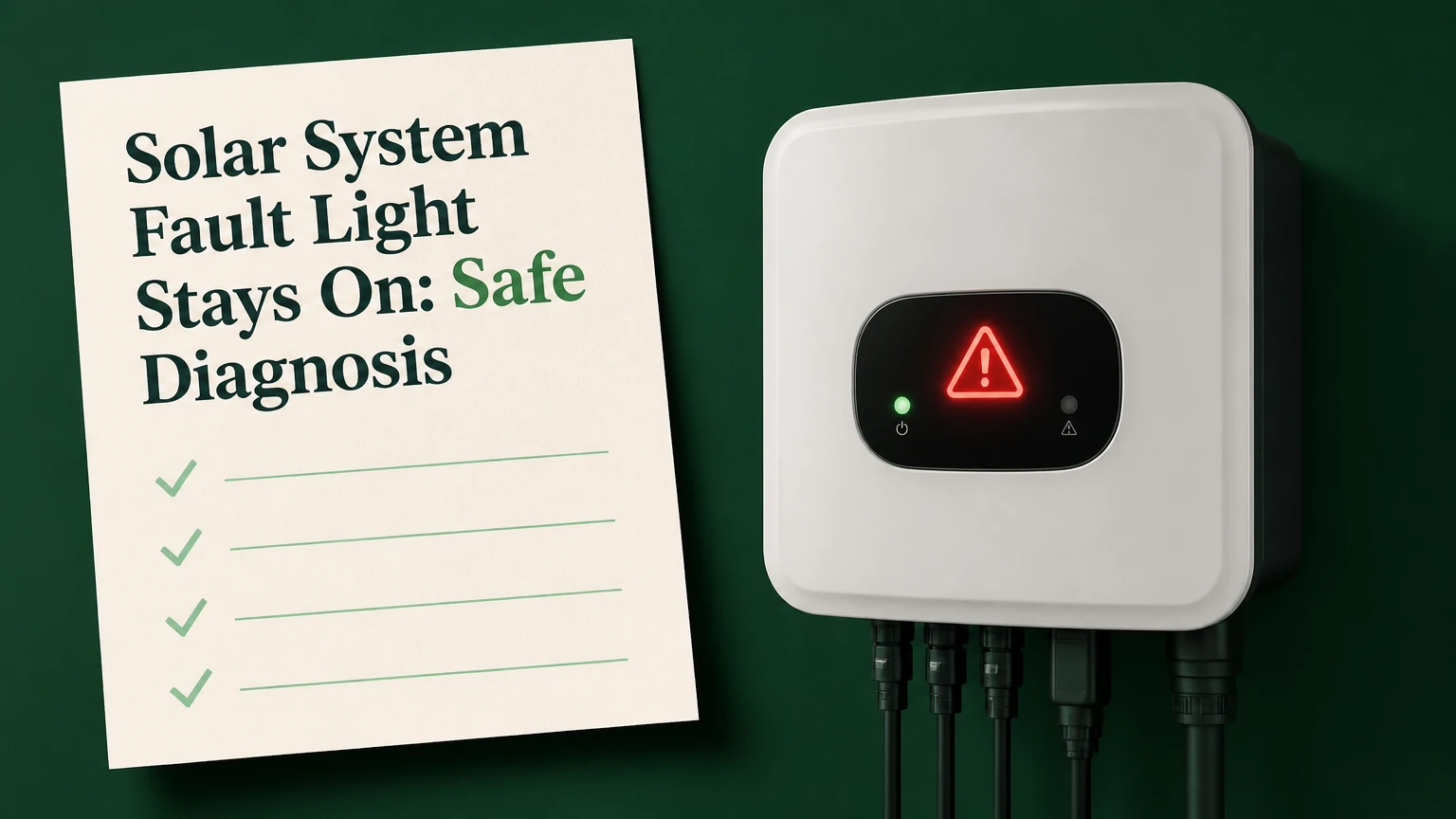 solar system fault light stays on