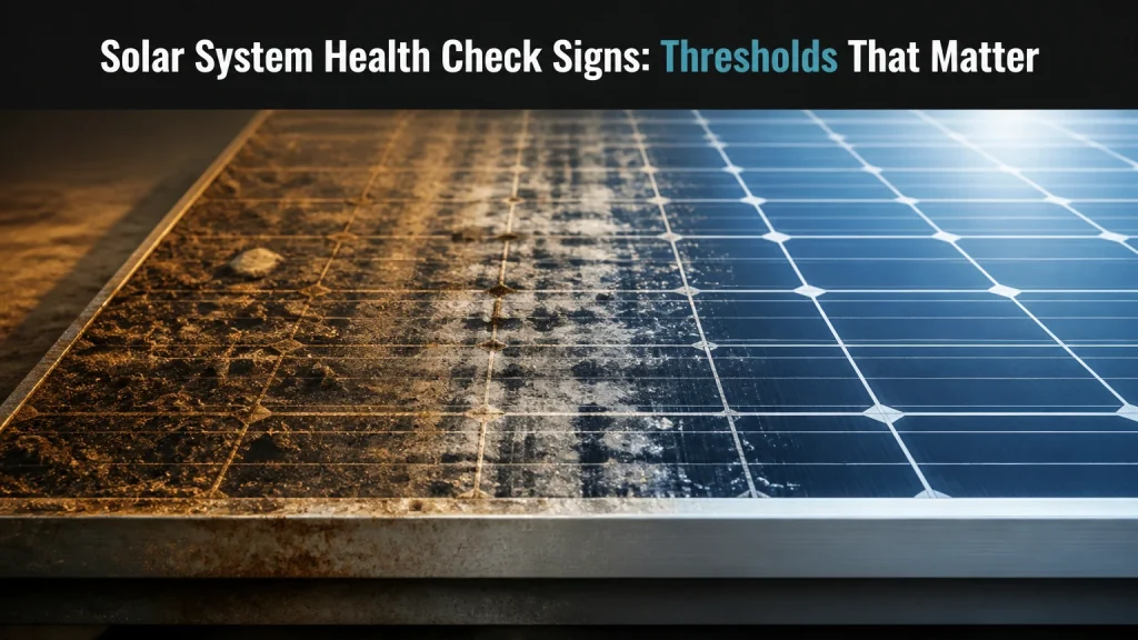 solar system health check signs