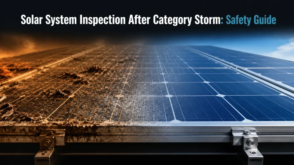 solar system inspection after category storm checklist