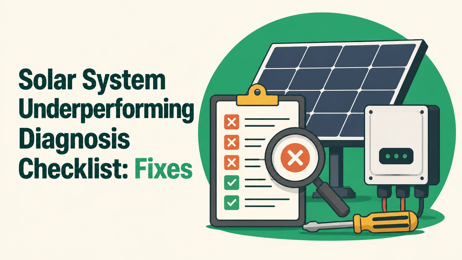 solar system underperforming diagnosis checklist