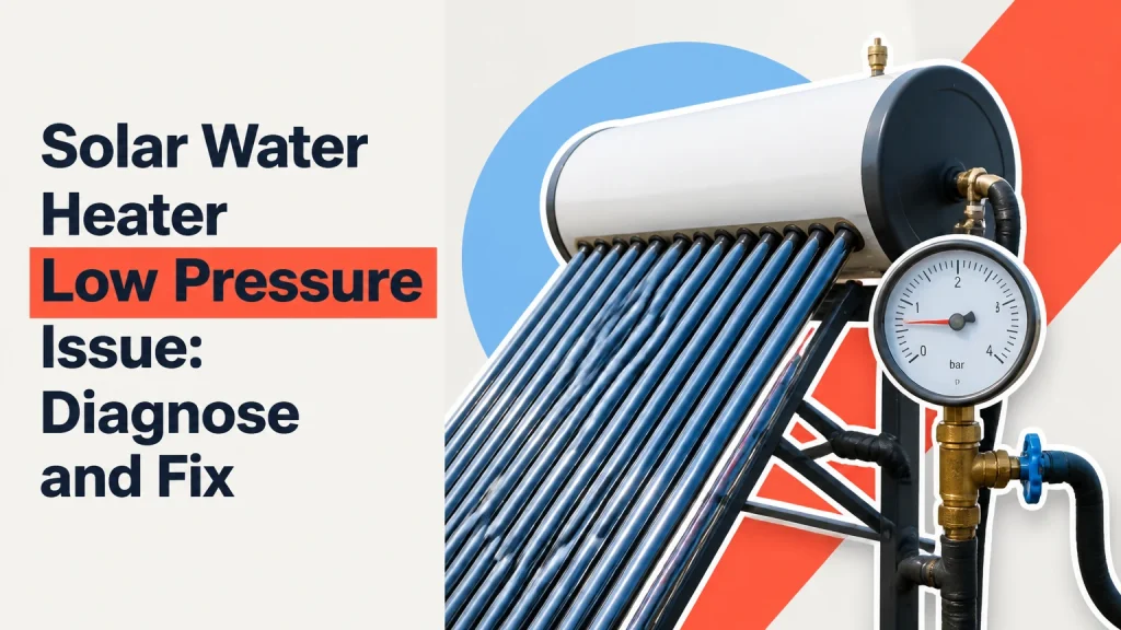 solar water heater low pressure issue