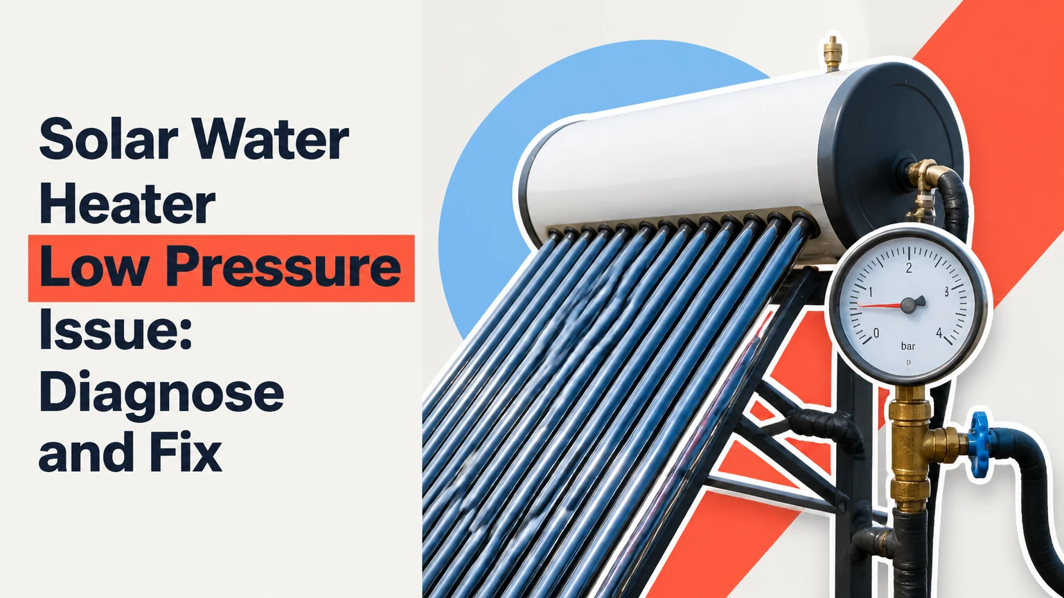 solar water heater low pressure issue
